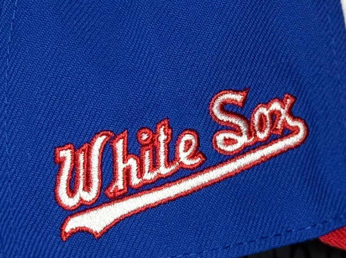 Mitchell & Ness Chicago White Sox Era Flip Heritage Series Pro Pinch Snapback Hat – White/Red