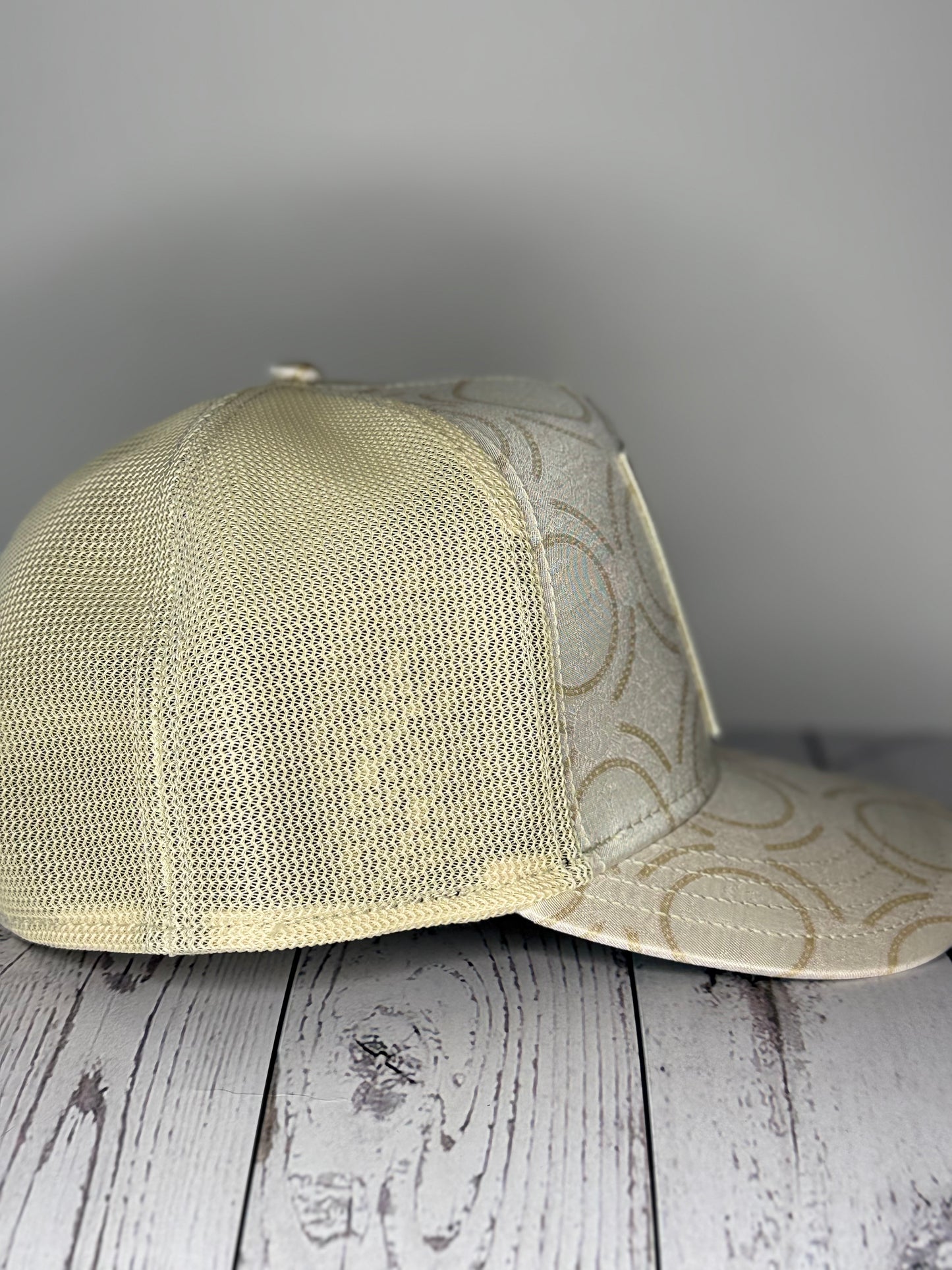 Goorin Bros Holy Cow white mesh trucker hat side view