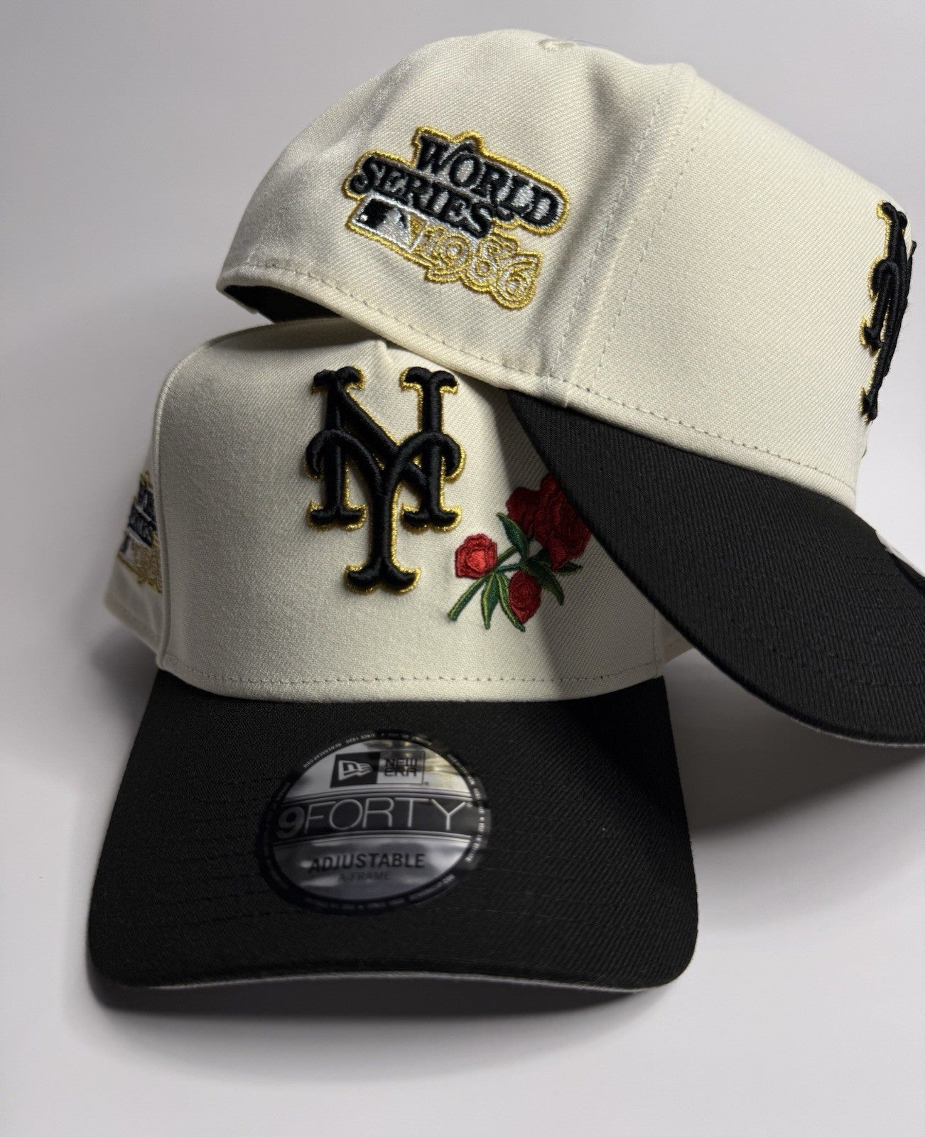 New Era 9FORTY A-Frame New York Mets Rose 1986 World Series Patch Snapback Hat