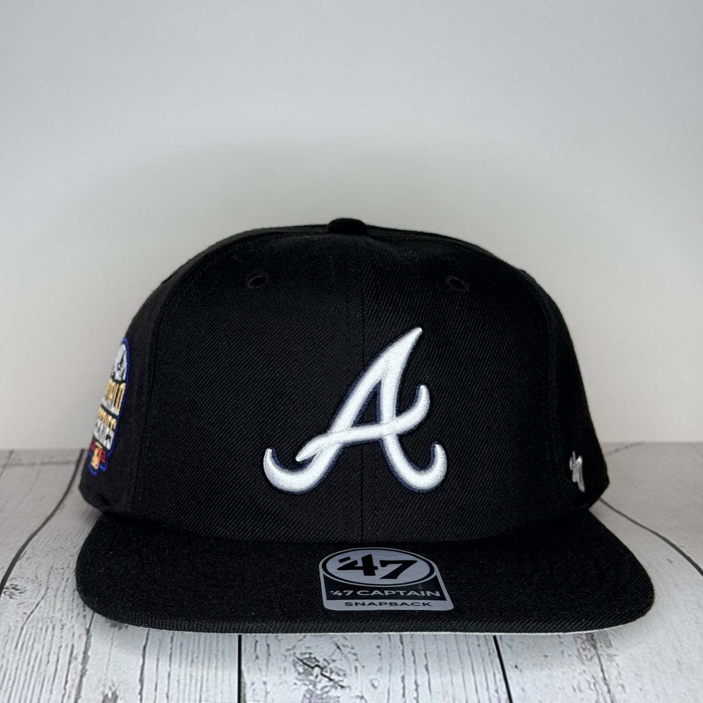'47 Brand Black Dome Sureshot Captain Atlanta Braves Snapback Hat - Black