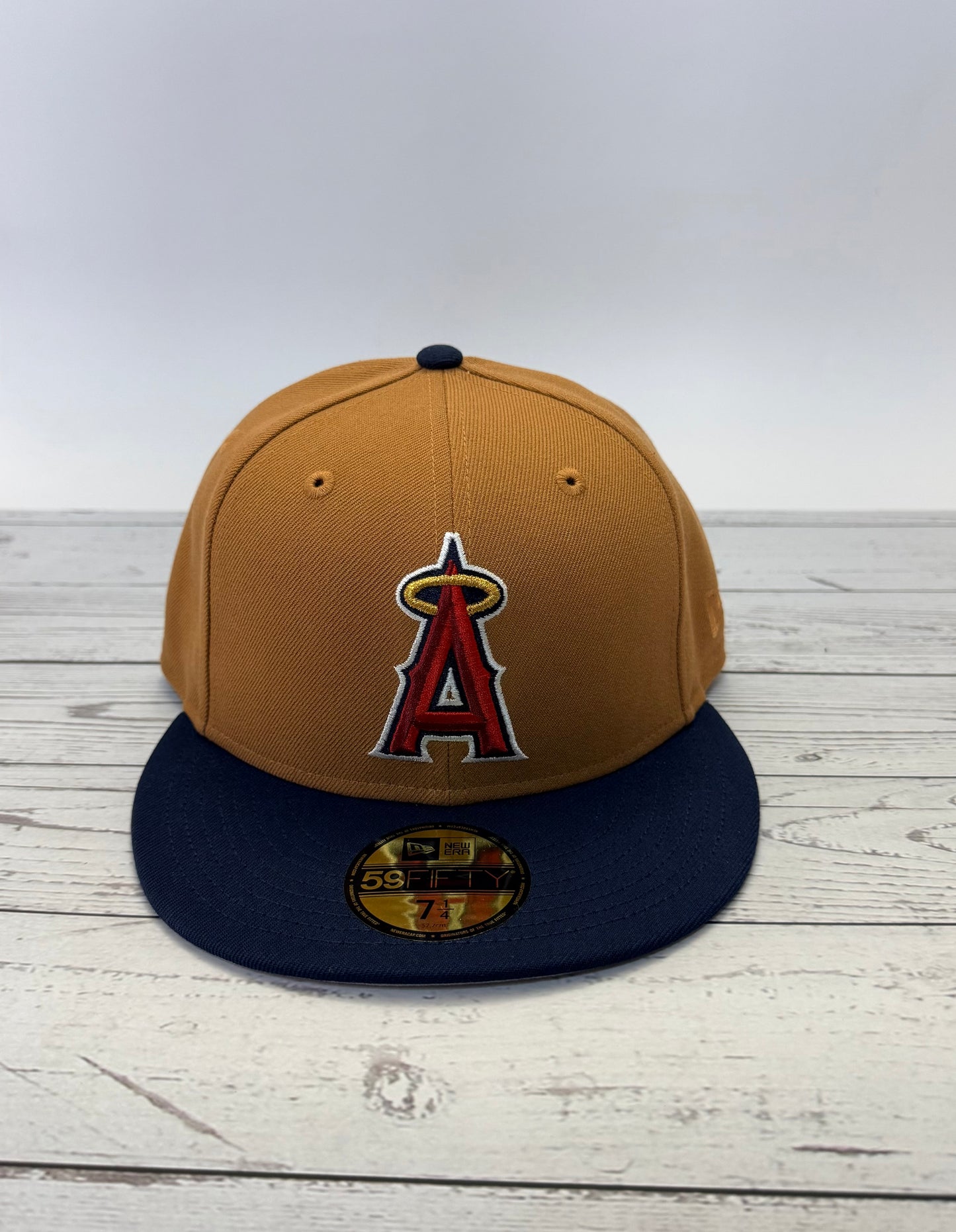 New Era 59 Fifty Los Angeles Angels Hat - Khaki, Navy
