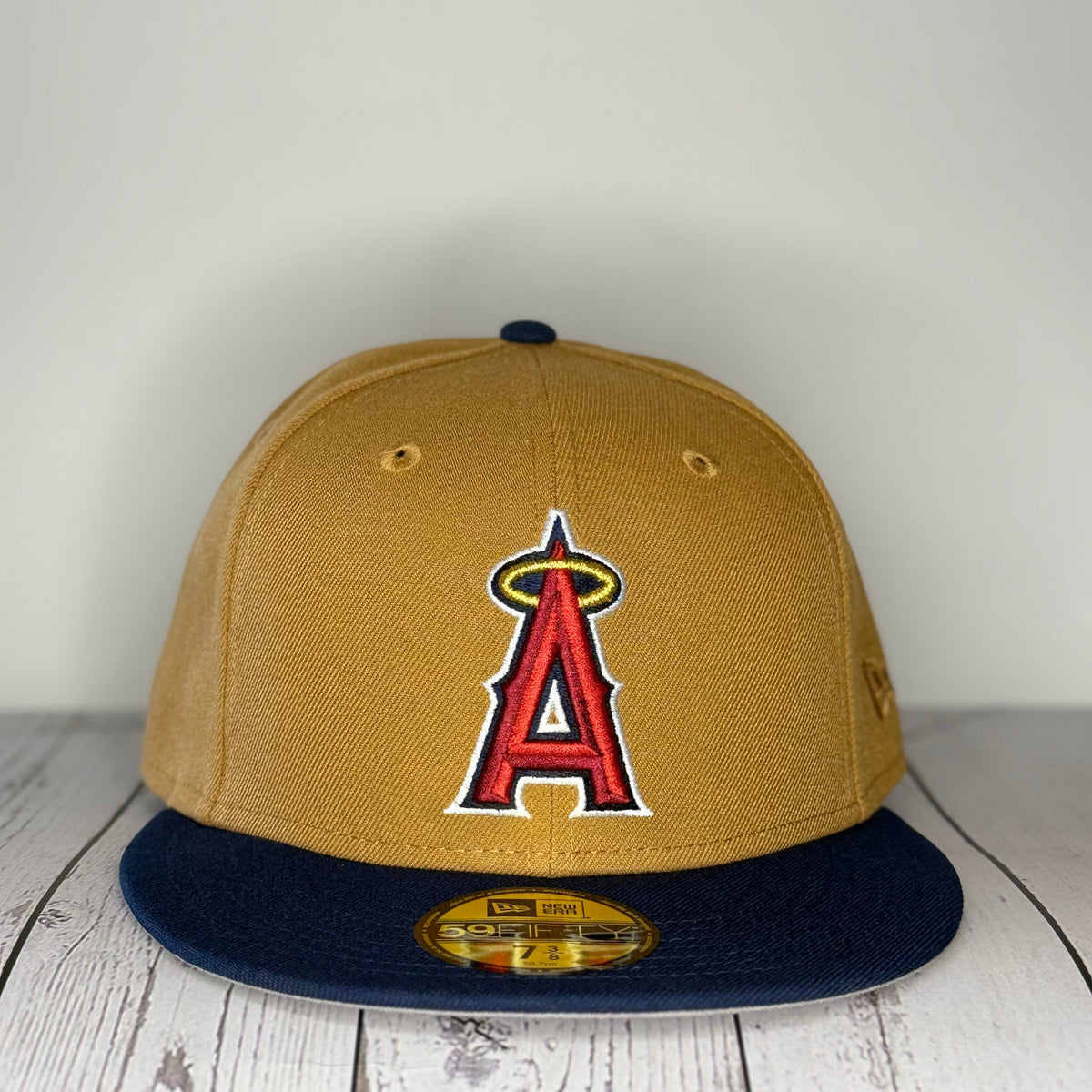 New Era 59 Fifty Los Angeles Angels Hat - Khaki, Navy