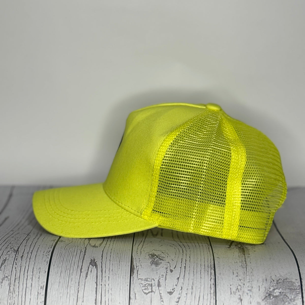 Neon Vibes Drip Emoji Trucker Hat - Yellow & Black