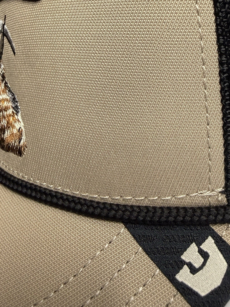 Goorin Bros “GOAT” Trucker Hat – Tan/Black – Adjustable Snapback