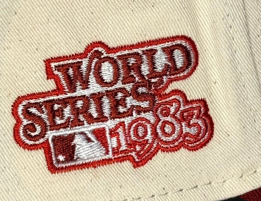 New Era 9FORTY A-Frame Sugar & Spice Philadelphia Phillies 1980 World Series Snapback Hat – Tan/Cardinal