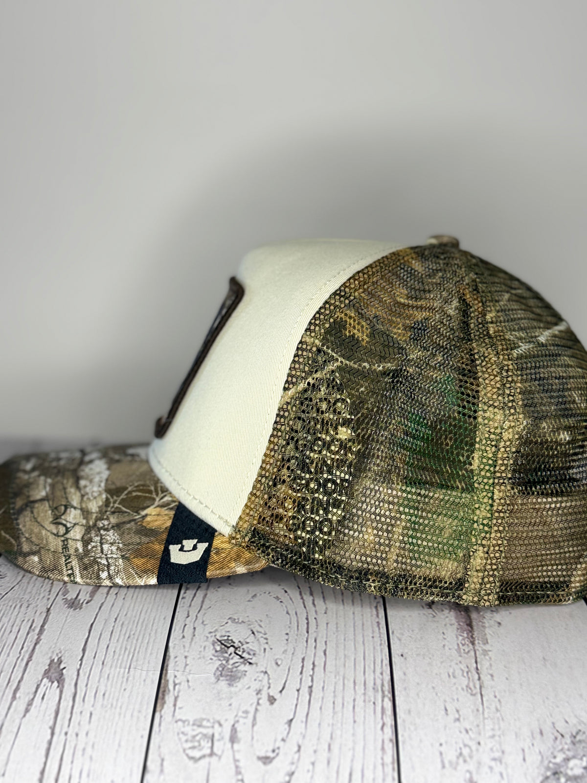 Goorin Bros Black Panther camo brim and mesh side view