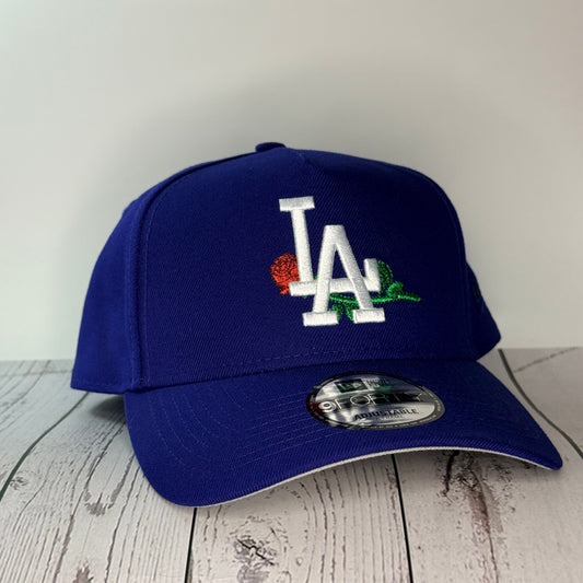 New Era 9FORTY A-Frame Los Angeles Dodgers “Rose” 🌹 Snapback – Royal Blue