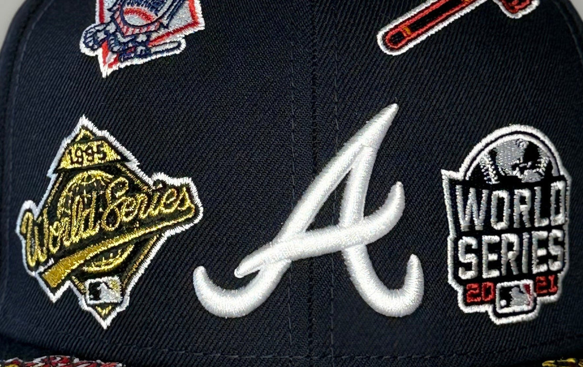 New Era 59FIFTY Atlanta Braves “All Over Patch” Fitted -Navy / Grey UV