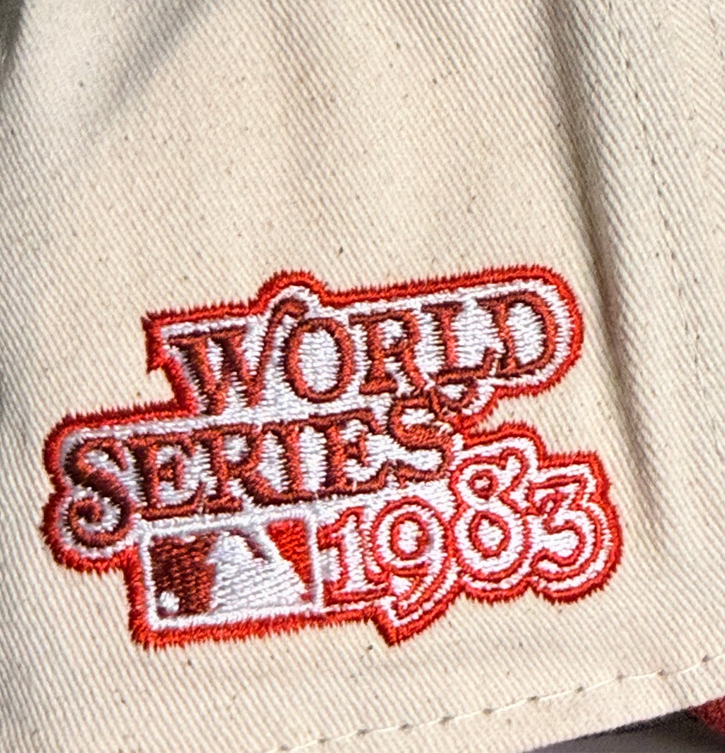 New Era 9FORTY A-Frame Sugar & Spice Philadelphia Phillies 1980 World Series Snapback Hat – Tan/Cardinal