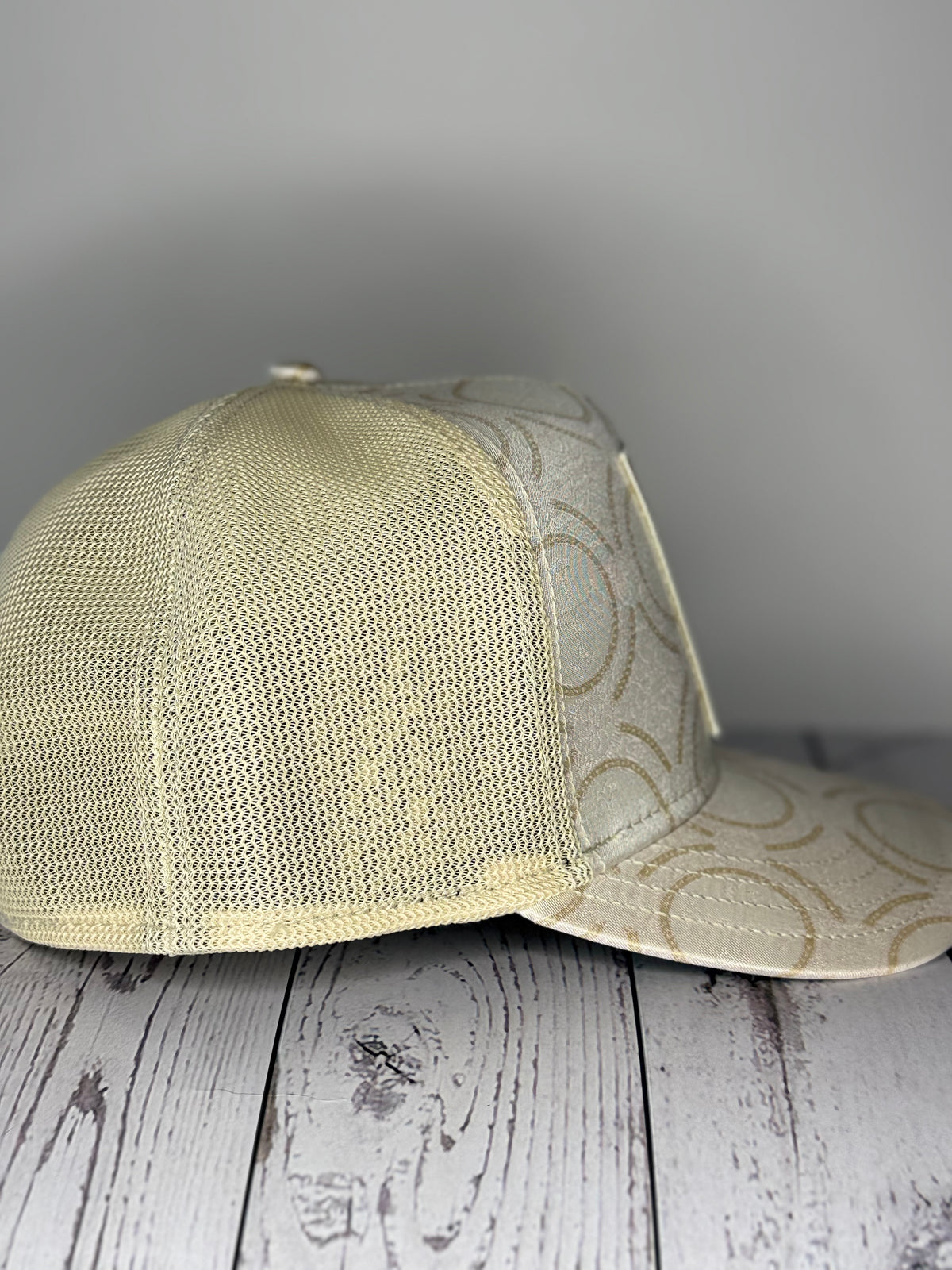 Goorin Bros Holy Cow white mesh trucker hat side view
