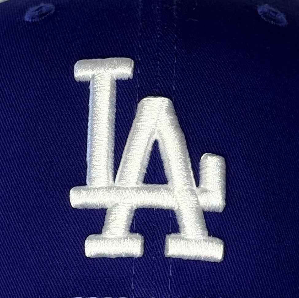 New Era 9SEVENTY Los Angeles Dodgers Trucker Snapback Hat Royal White Mesh