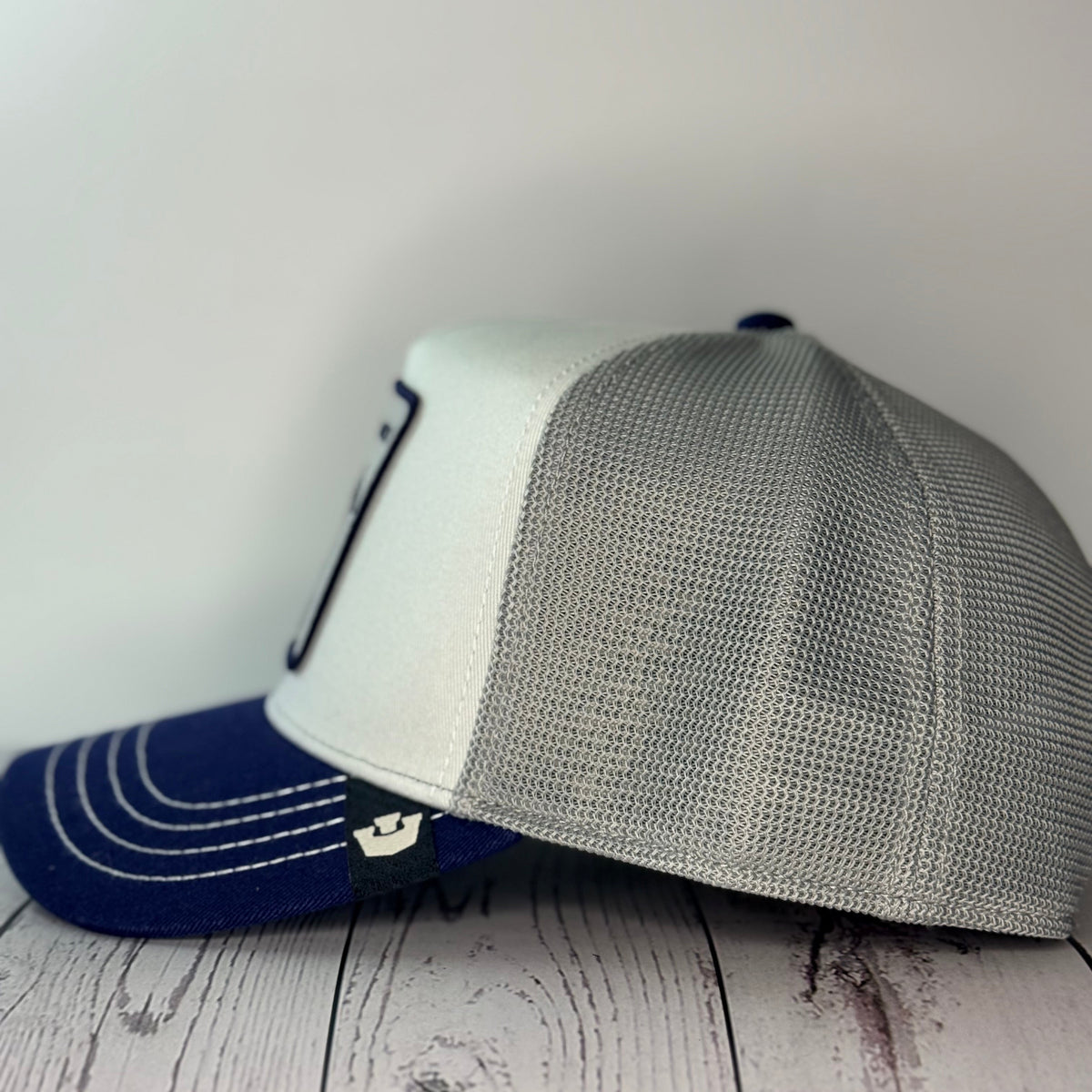 Goorin Bros Cuervo Tricolor Trucker Hat – Gray Crown | Blue Visor | Mesh Back