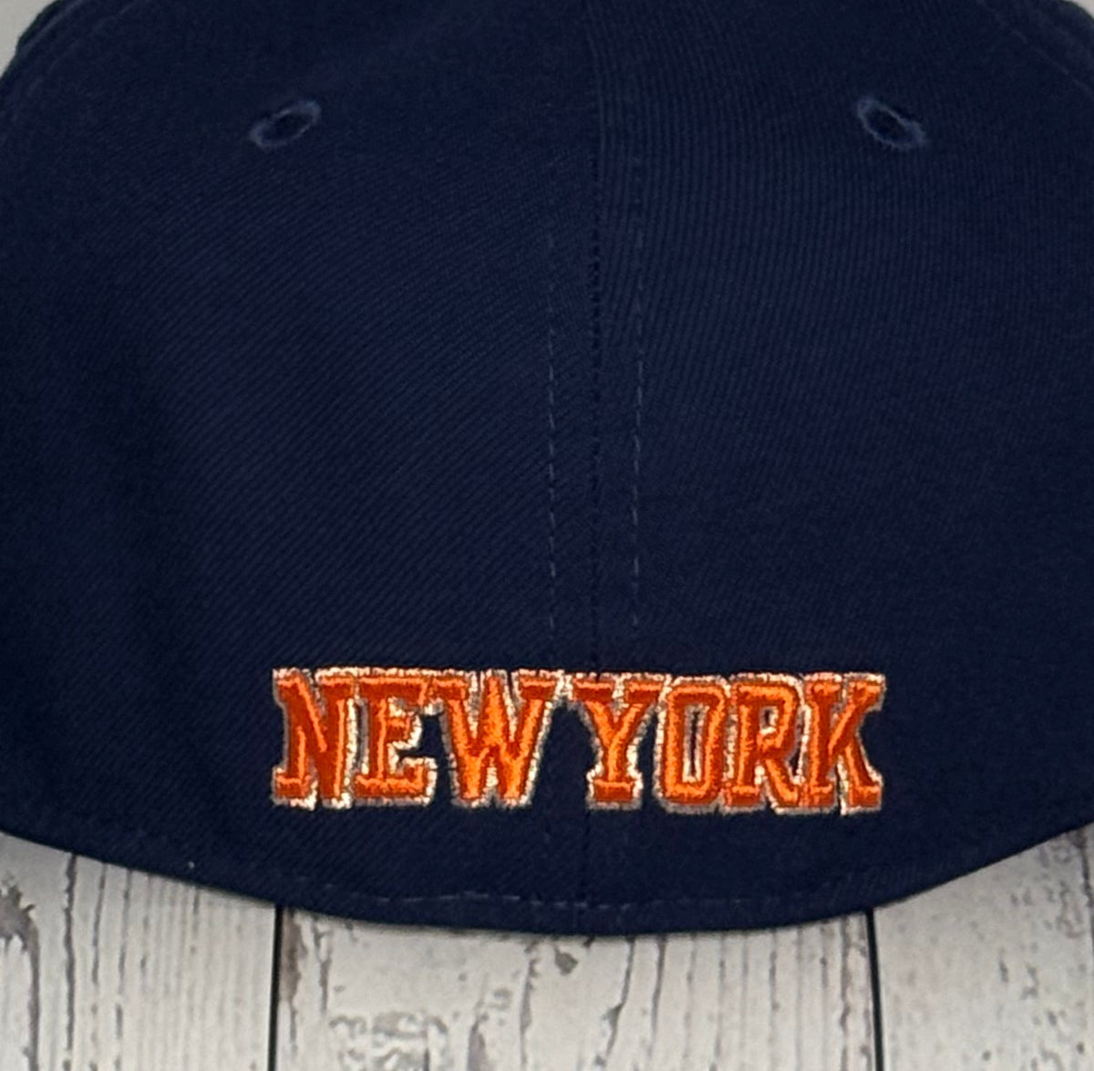 New Era 59FIFTY New York Knicks EST Hat Club Light Blue UV Fitted Hat – Navy/Black