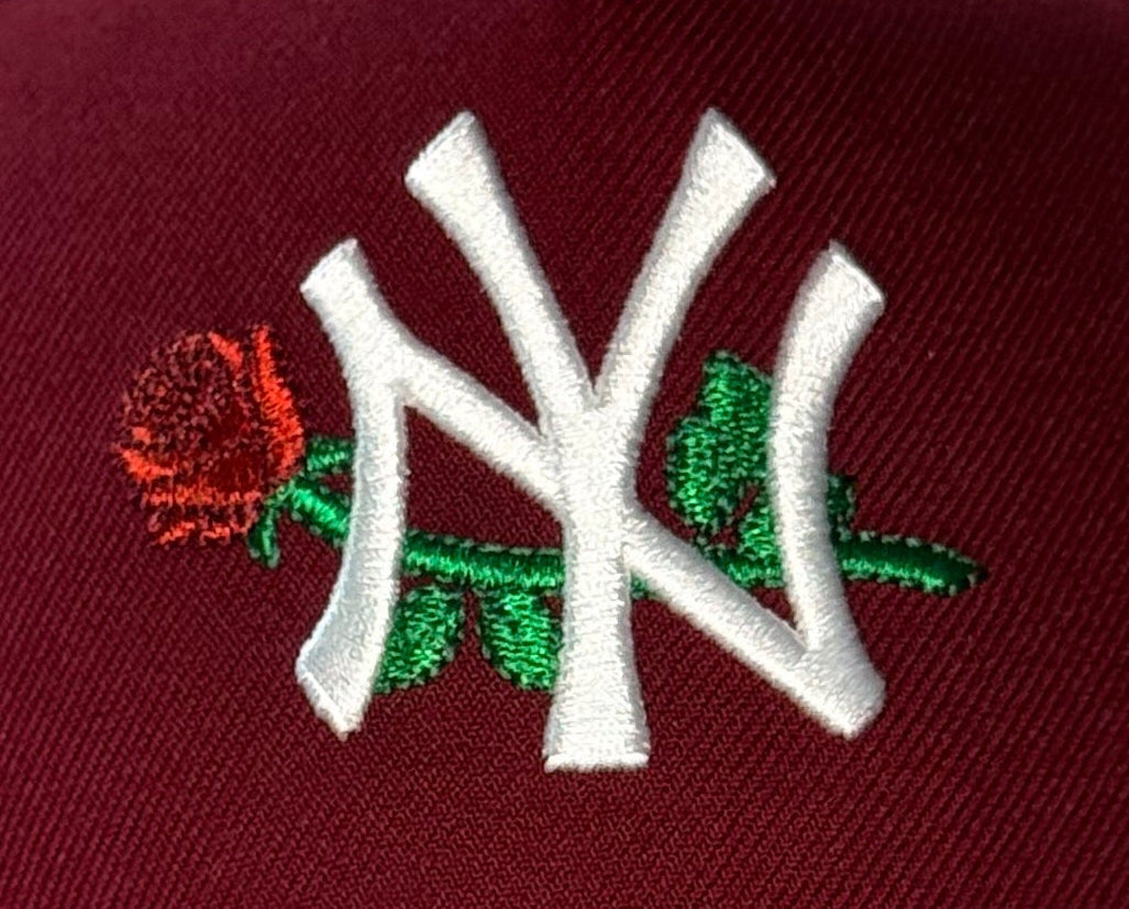 New Era 9FORTY A-Frame New York Yankees “Rose” Snapback 🌹 Cardinal Red