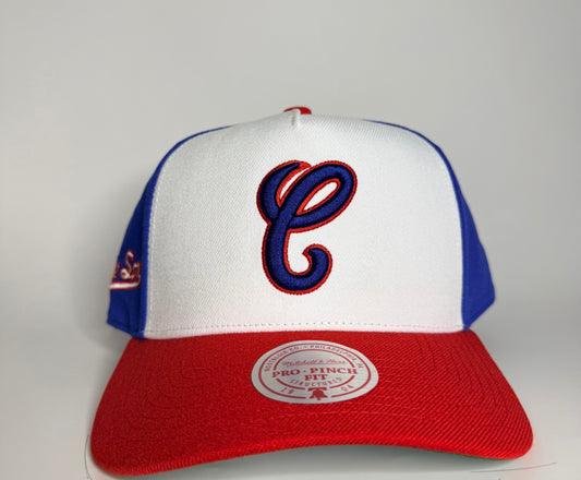 Mitchell & Ness Chicago White Sox Era Flip Heritage Series Pro Pinch Snapback Hat – White/Red