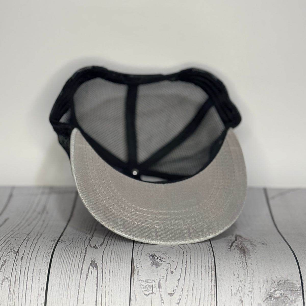 Bearded Men Design Trucker Hat - Grey & Black