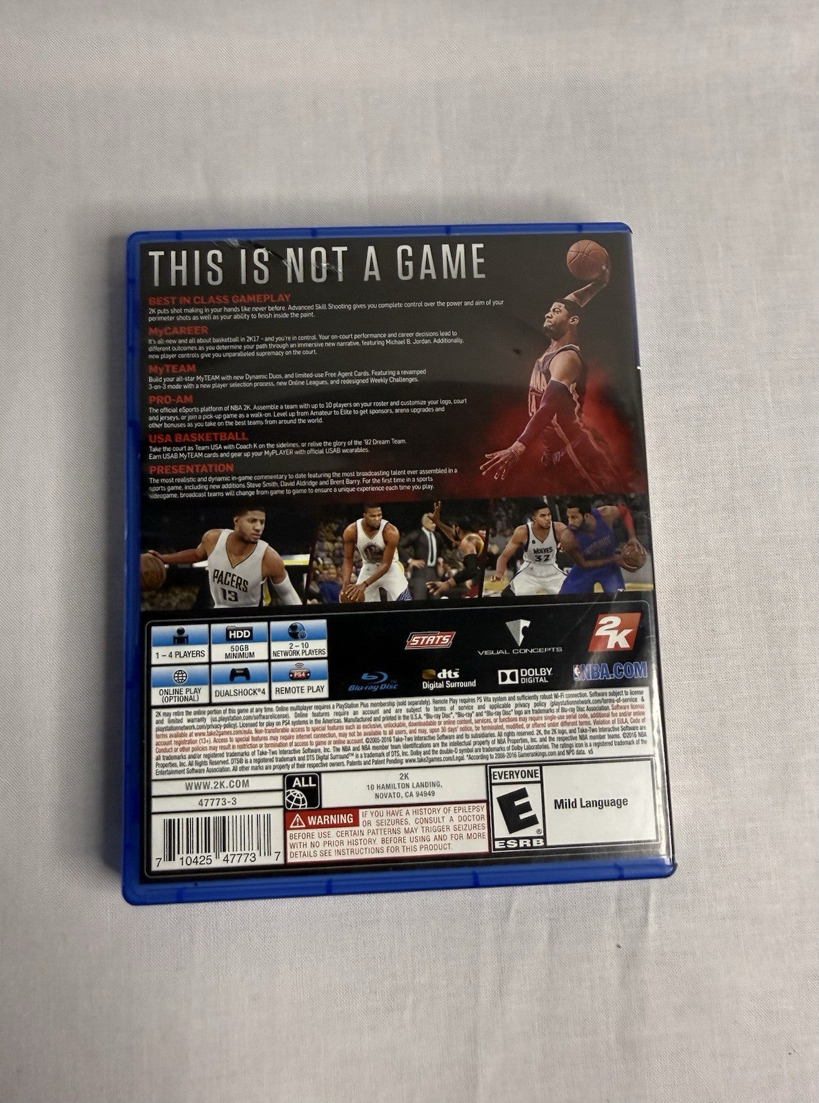 NBA 2K17 PS4 Game Complete In Box CIB Tested Working Paul George PlayStation 4