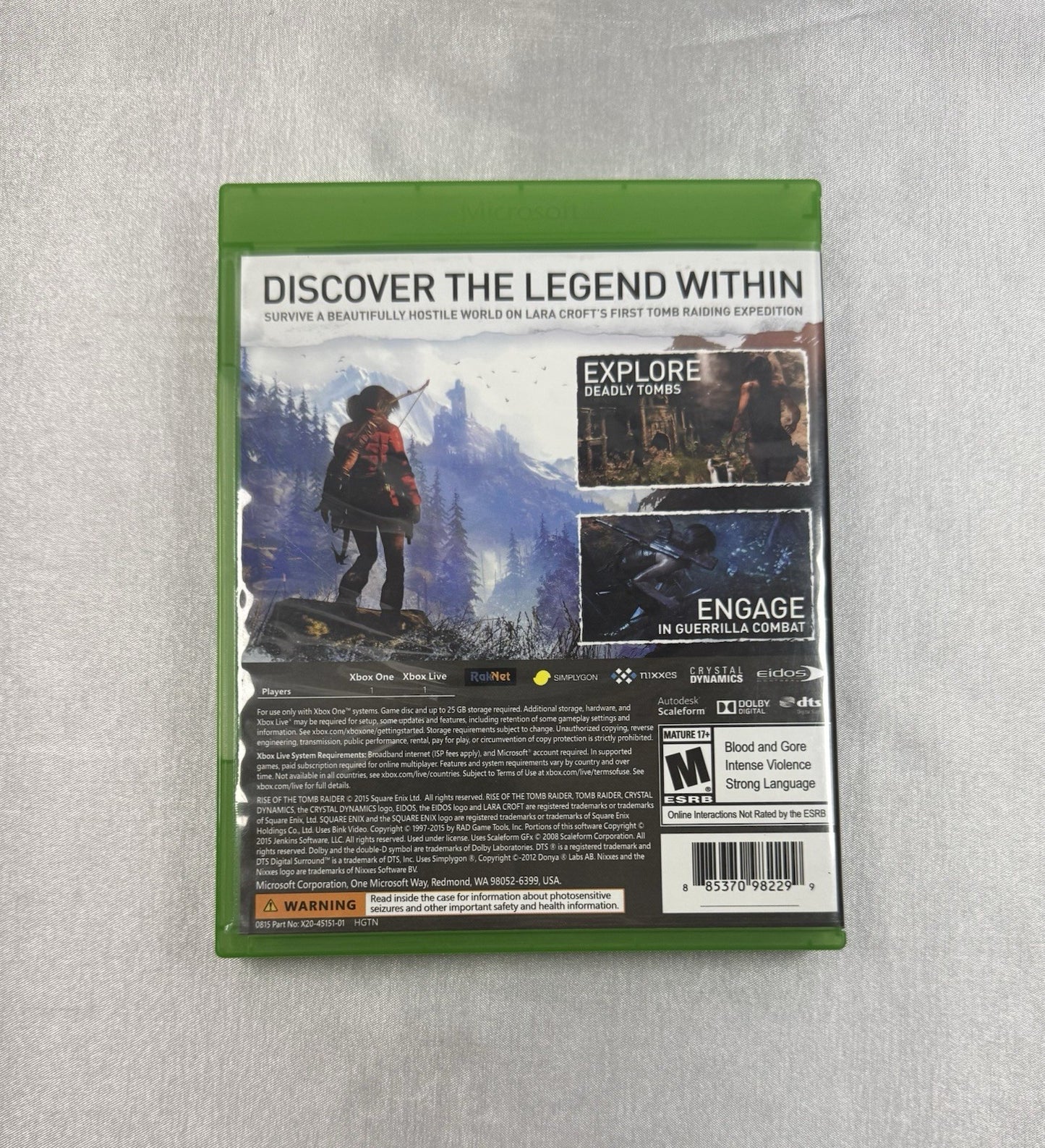 Rise of the Tomb Raider (Xbox One) | CIB | Tested & Working | Complete-In-Box