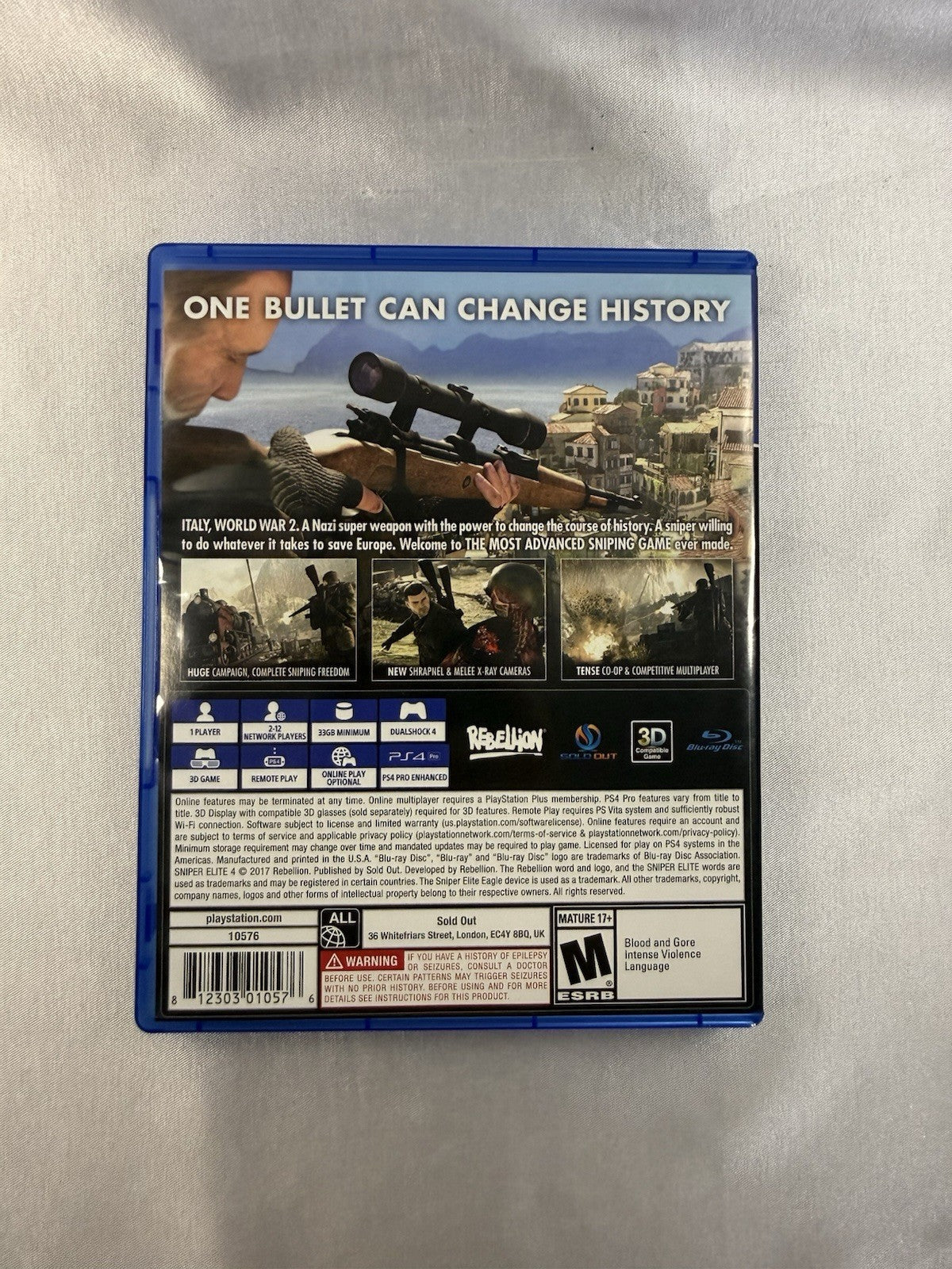 Sniper Elite 4 – PlayStation 4 (PS4) – CIB / Excellent Condition