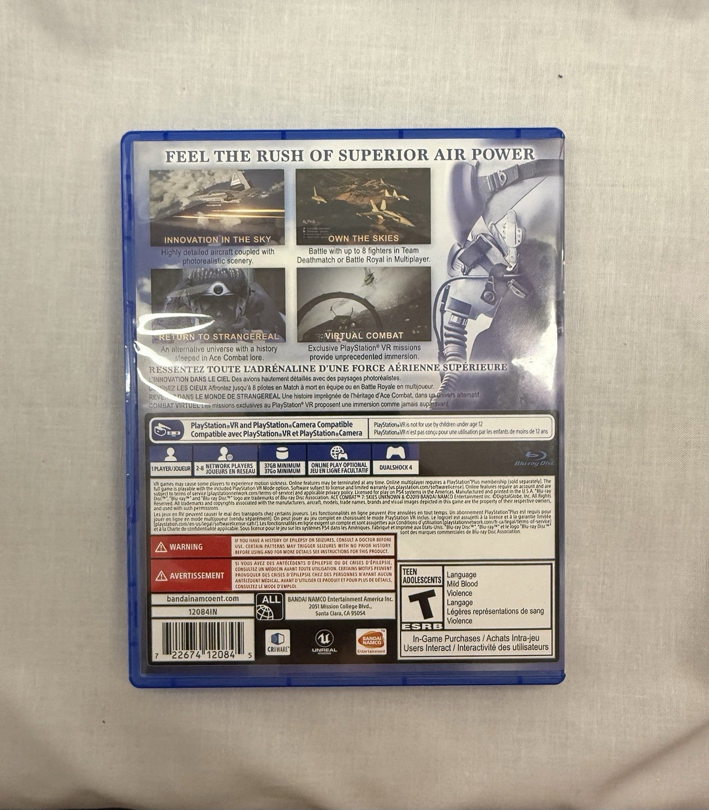 Ace Combat 7: Skies Unknown | PS4 VR Mode Included Used | Complete In Box (CIB)