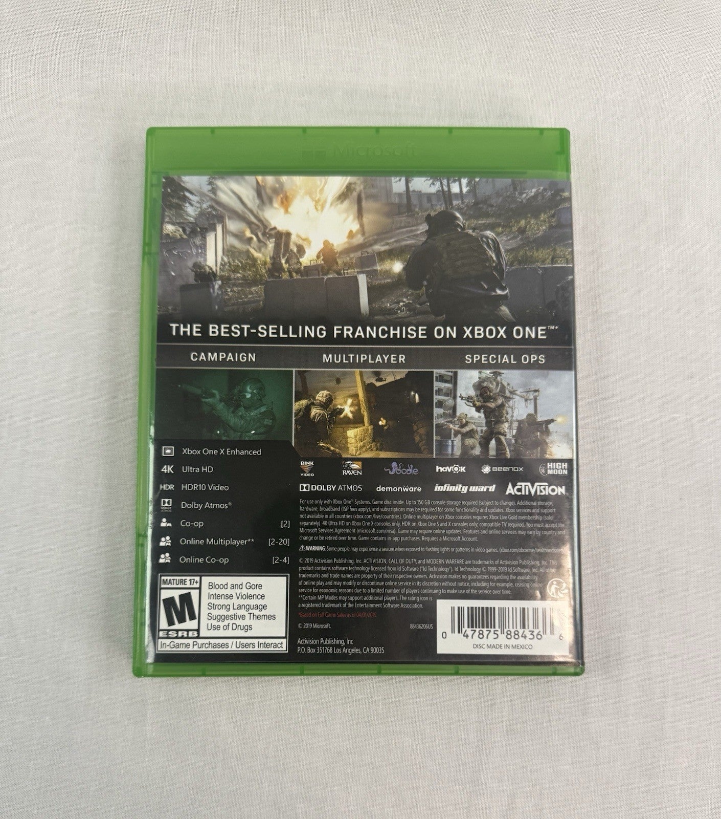 Call of Duty Modern Warfare Xbox One CIB Complete Tested NTSC