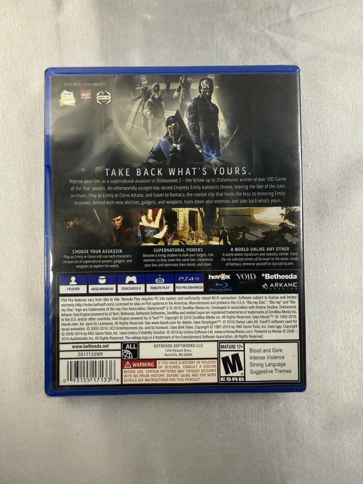 Dishonored 2 – PlayStation 4 Brand New & Factory Sealed