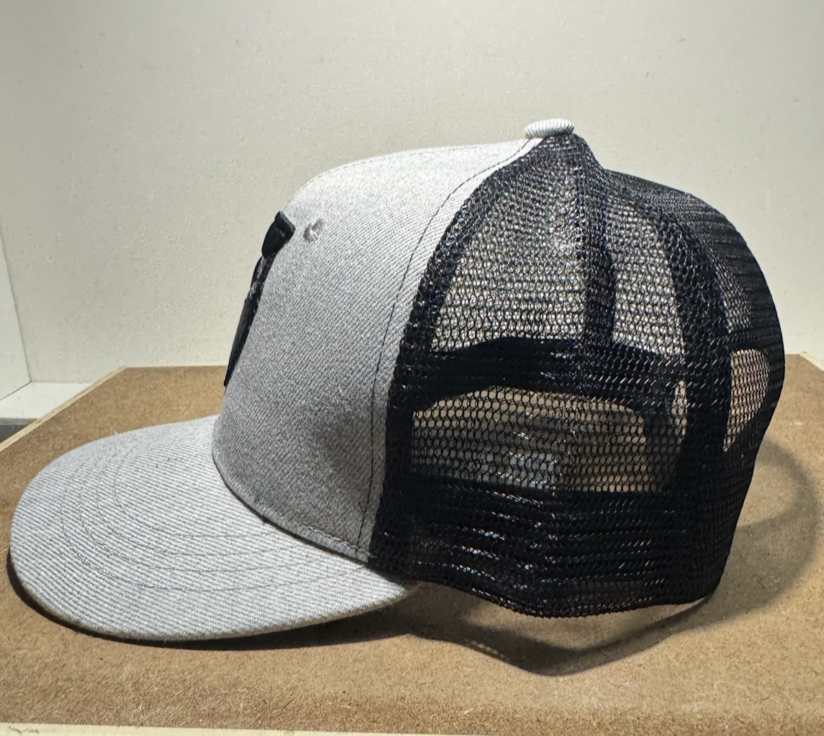 Bearded Men Design Trucker Hat - Grey & Black