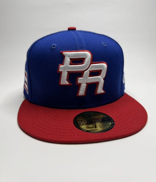 New Era 59FIFTY Puerto Rico WBC 2026 Fitted Hat – Royal/Red - Size 7 3/8