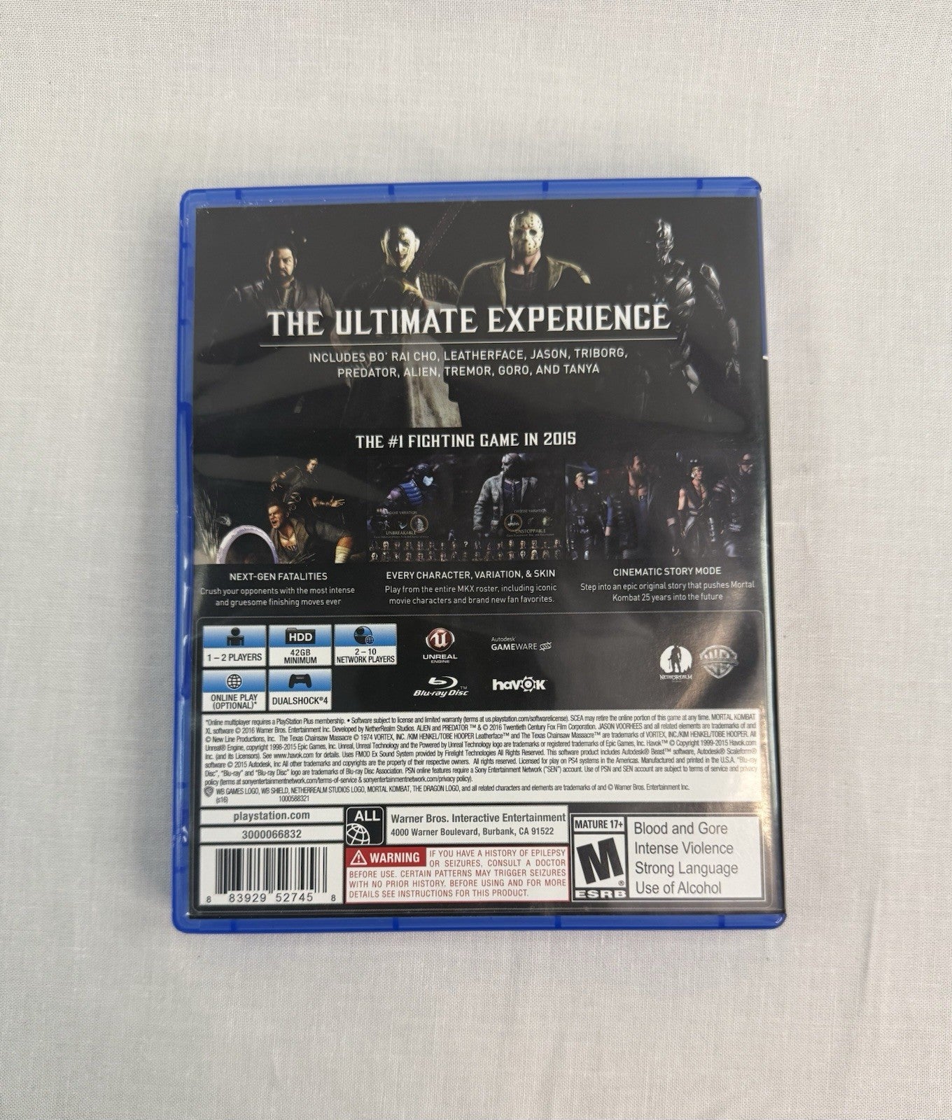 Mortal Kombat XL PS4 CIB Complete Tested All DLC Fighters
