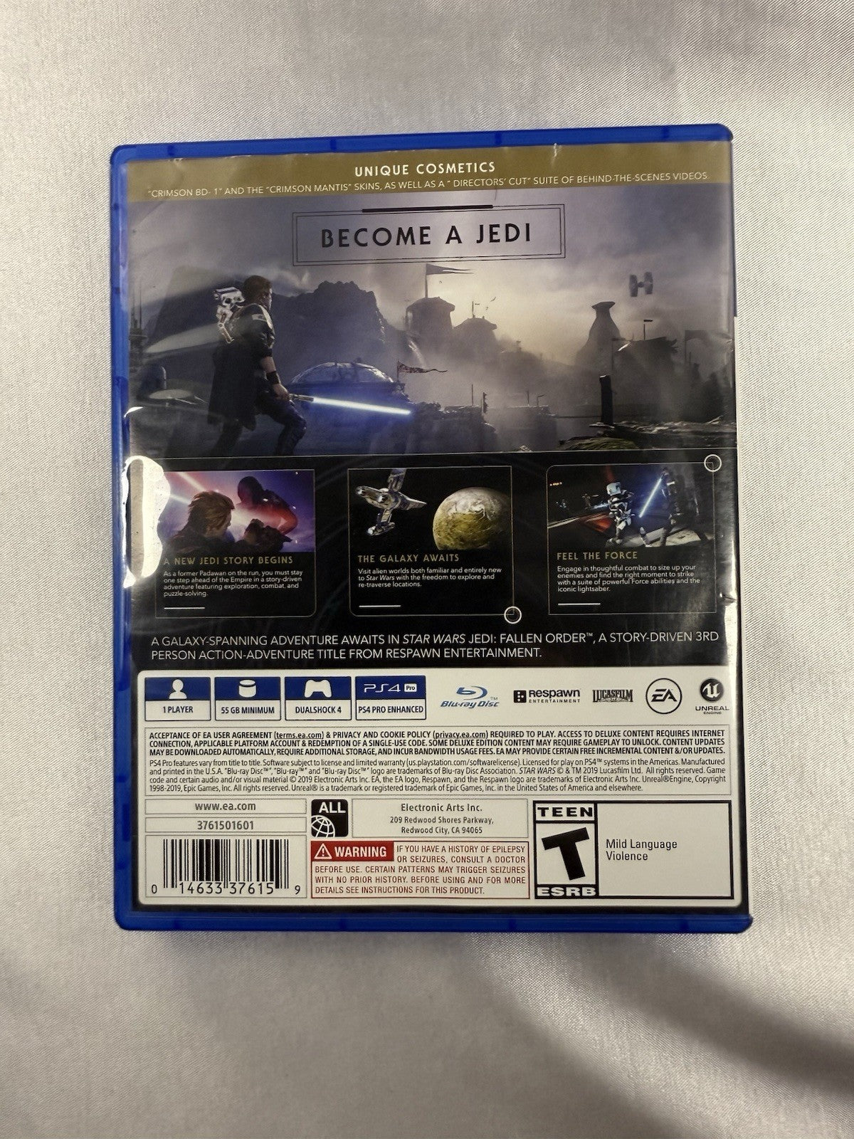 Star Wars Jedi Fallen Order Deluxe Edition PS4 Game Sony PlayStation 4 (Used)