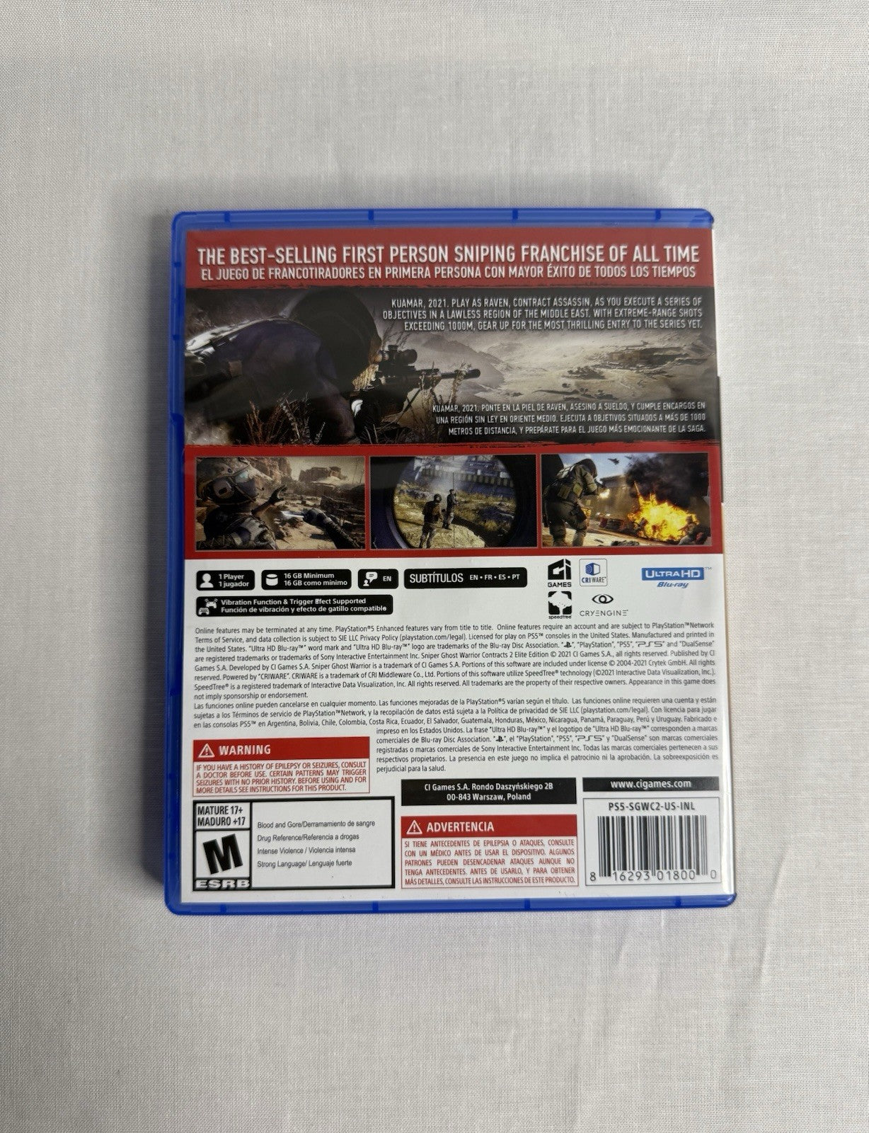 Sniper Ghost Warrior Contracts 2 Elite Edition PS5 Game CIB Tested Working