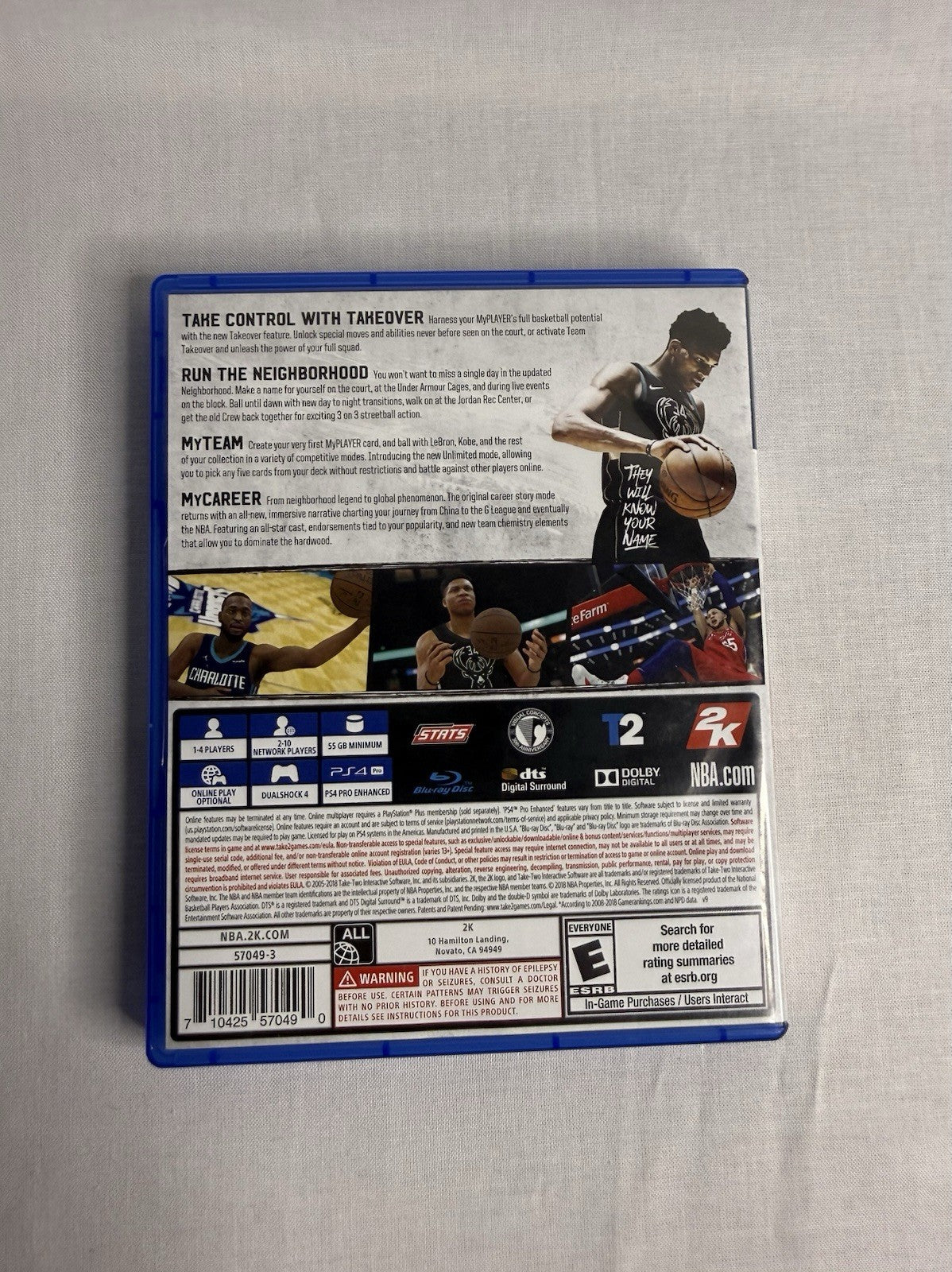 NBA 2K19 PS4 Game Complete In Box CIB Tested Working Giannis PlayStation 4
