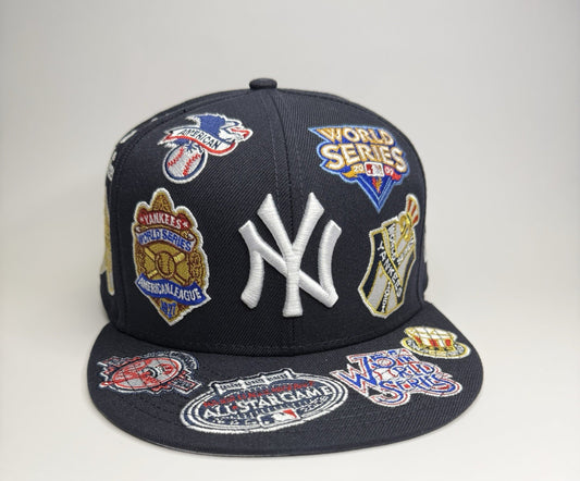 New Era 59FIFTY New York Yankees “All Over Patch” Fitted 7 1/4 Black / Grey UV