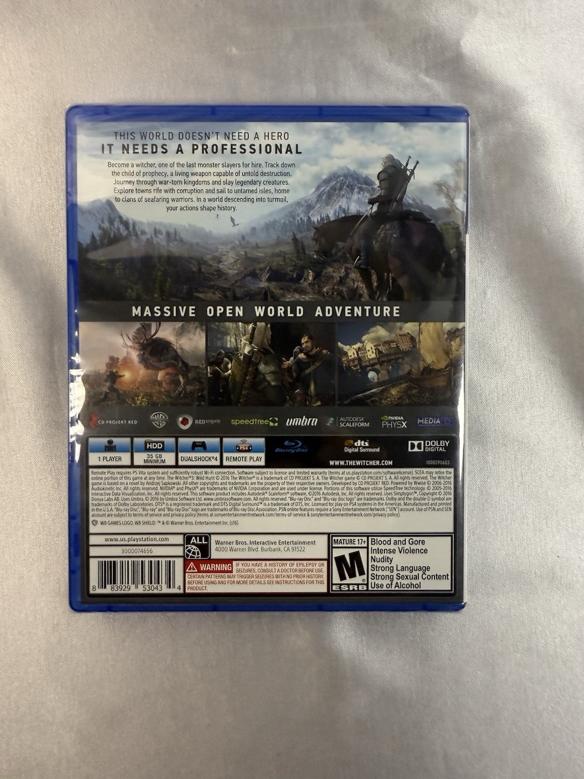 The Witcher 3: Wild Hunt – PlayStation 4 – Brand New & Sealed
