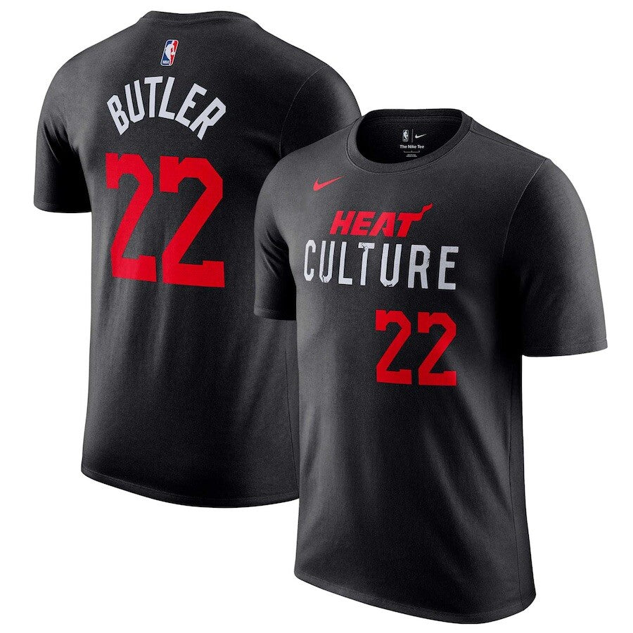 Men's Nike Jimmy Butler Black Miami Heat 2023/2024 City Edition Medium Tee