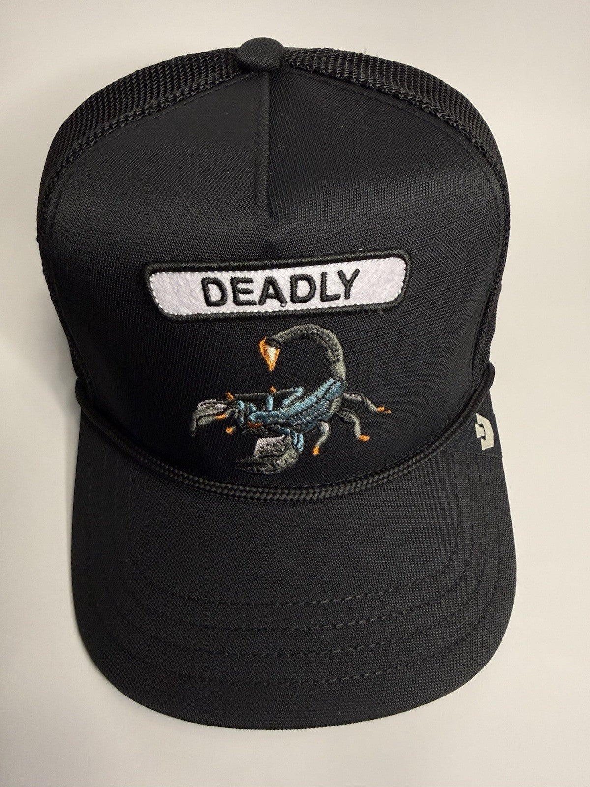 Goorin Bros “DEADLY” Scorpion Trucker Hat – Black – Adjustable Snapback