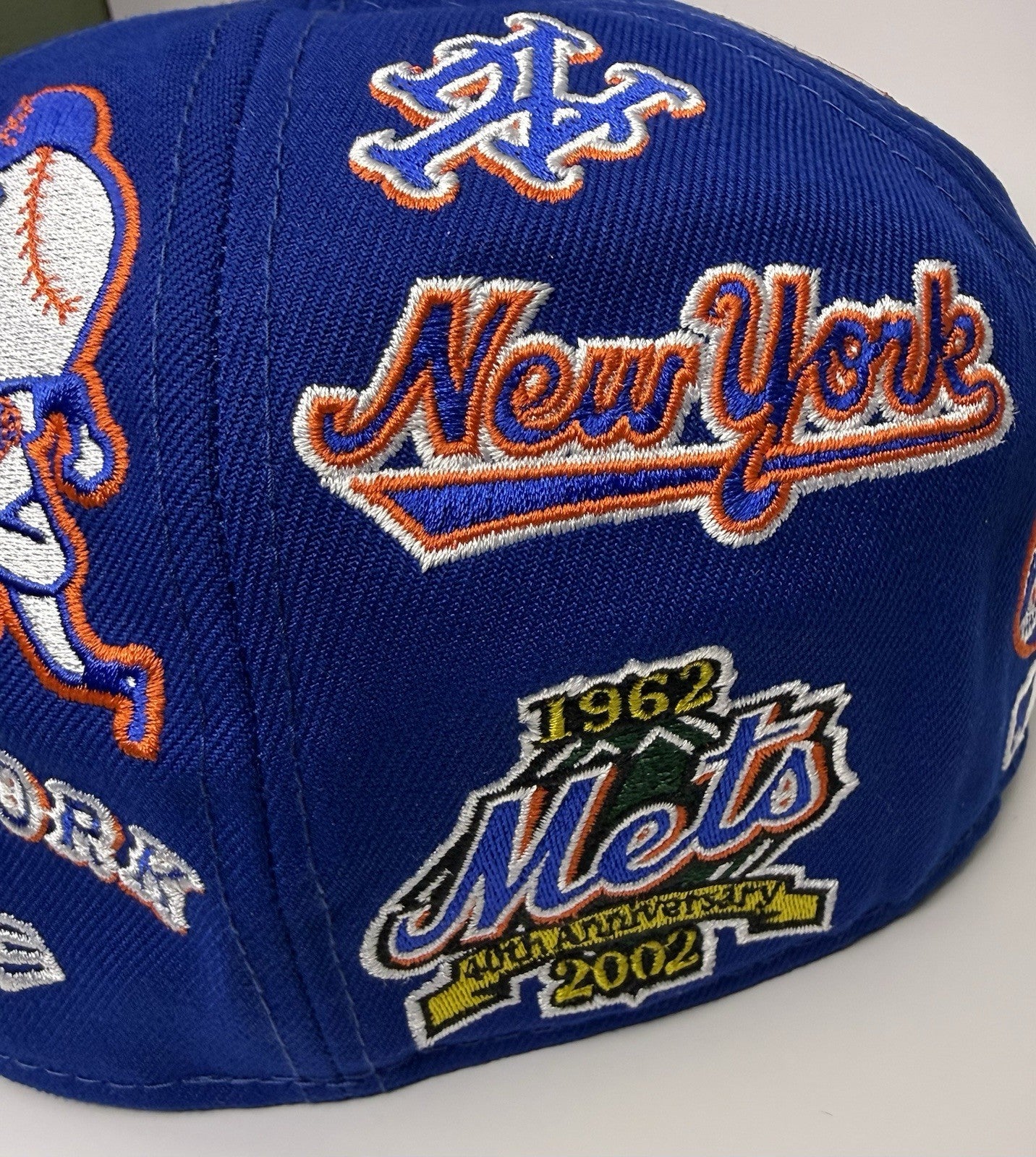 New Era 59FIFTY New York Mets “All Over Patch” Fitted Hat 7 3/8-Royal / Grey UV