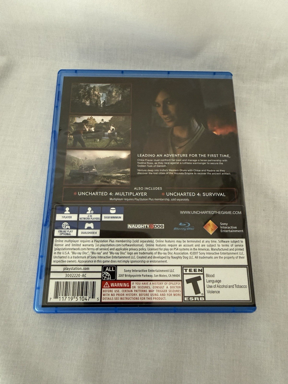 Uncharted: The Lost Legacy (PlayStation 4, 2017)