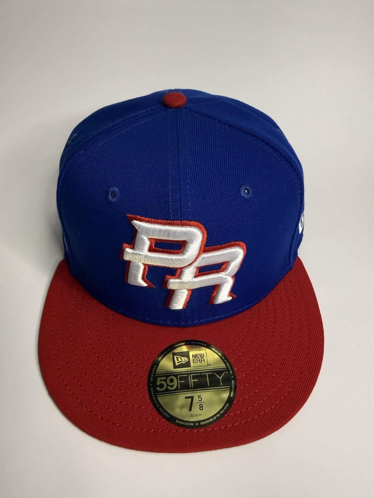 New Era 59FIFTY Puerto Rico WBC 2026 Fitted Hat – Royal/Red - Size 7 3/8