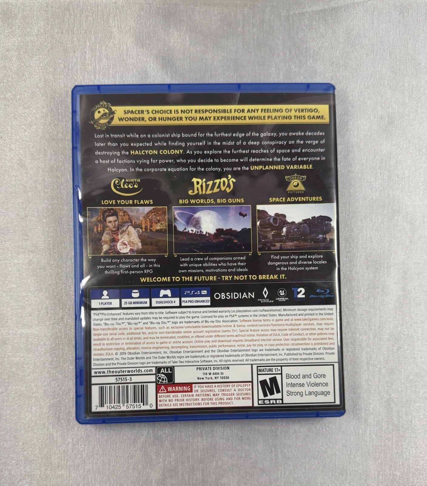The Outer Worlds – PS4 | Complete / Tested