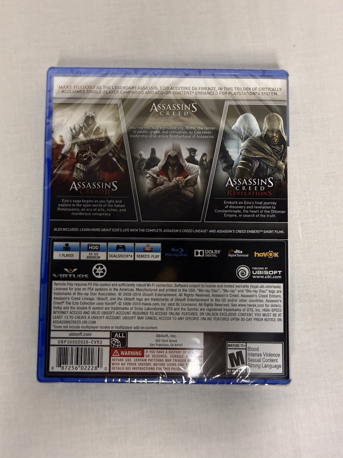 Assassin’s Creed The Ezio Collection PS4 New Sealed Ubisoft Ezio Trilogy