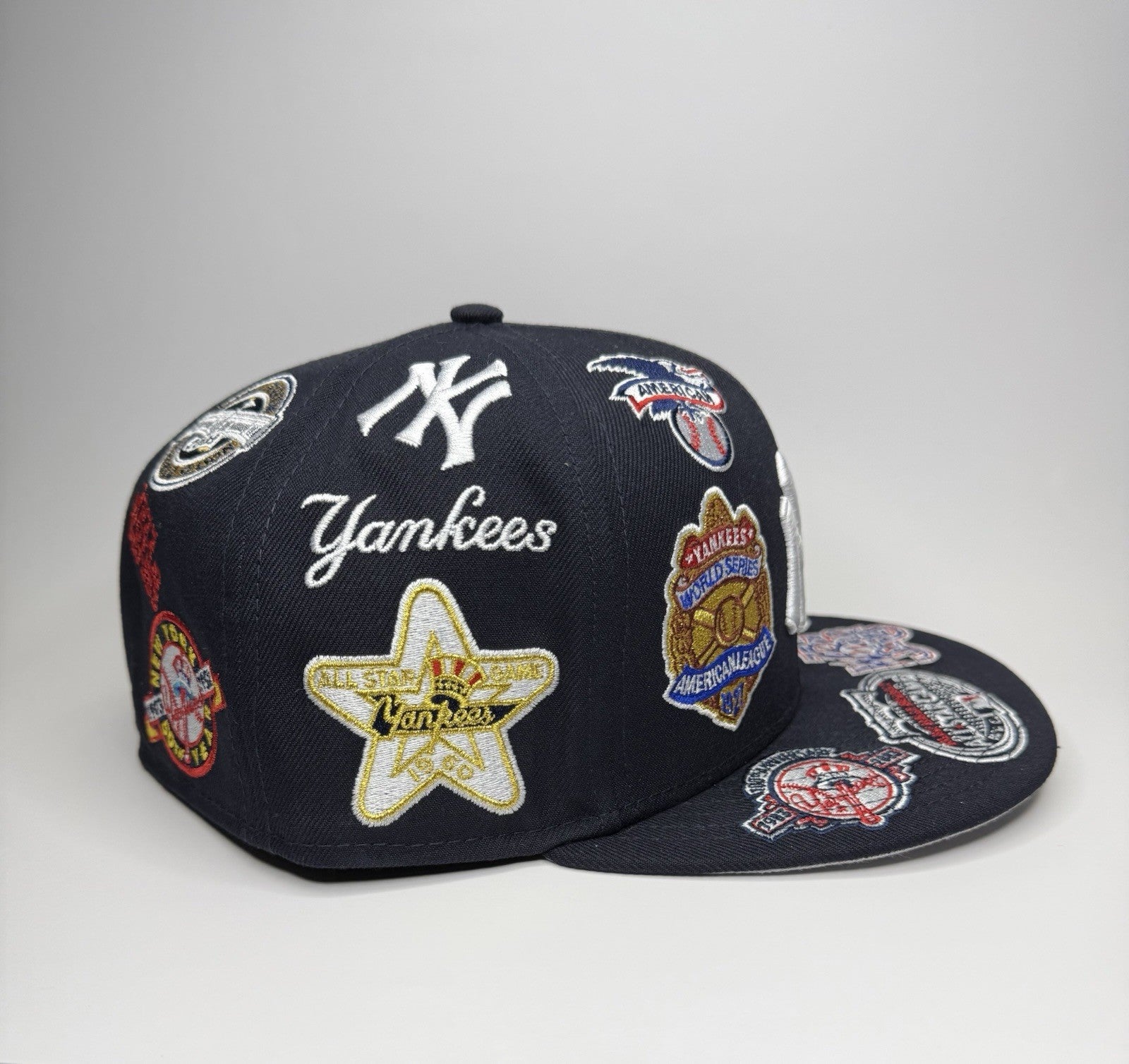 New Era 59FIFTY New York Yankees “All Over Patch” Fitted 7 1/4 Black / Grey UV