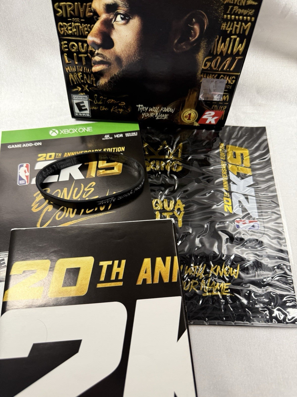 NBA 2K19 20th Anniversary Edition (Microsoft Xbox One, 2018) Complete W/ Poster