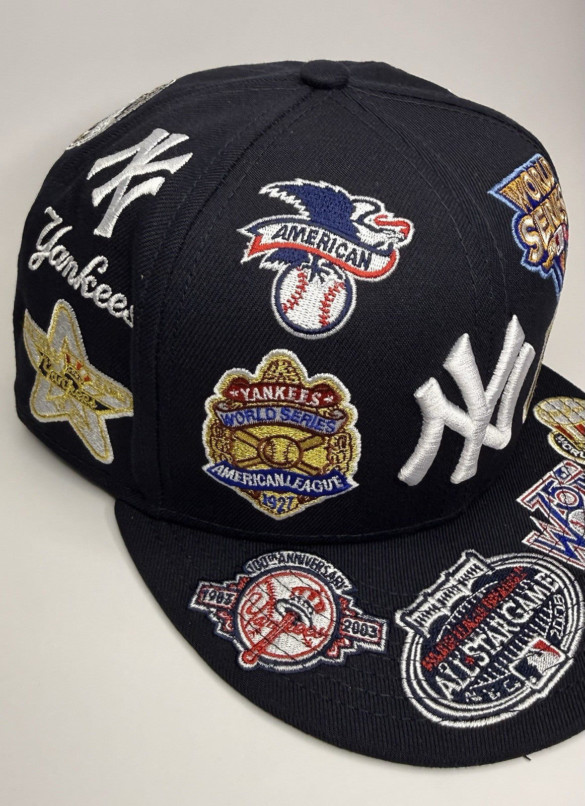 New Era 59FIFTY New York Yankees “All Over Patch” Fitted 7 1/4 Black / Grey UV
