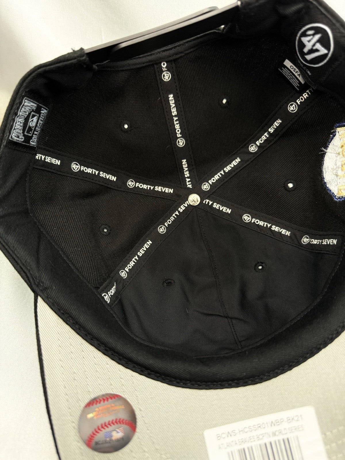 '47 Brand Black Dome Sureshot Captain Atlanta Braves Snapback Hat - Black