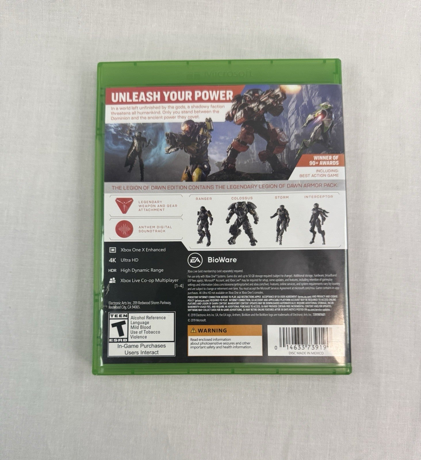 Anthem Legion of Dawn Edition Xbox One CIB Complete Tested NTSC