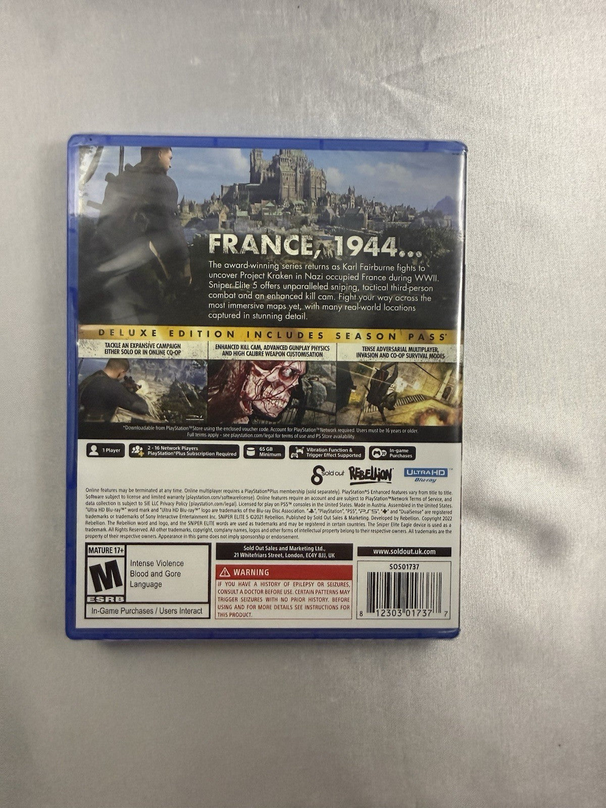 Sniper Elite 5: Deluxe Edition – PlayStation 5 (PS5) – New & Sealed!