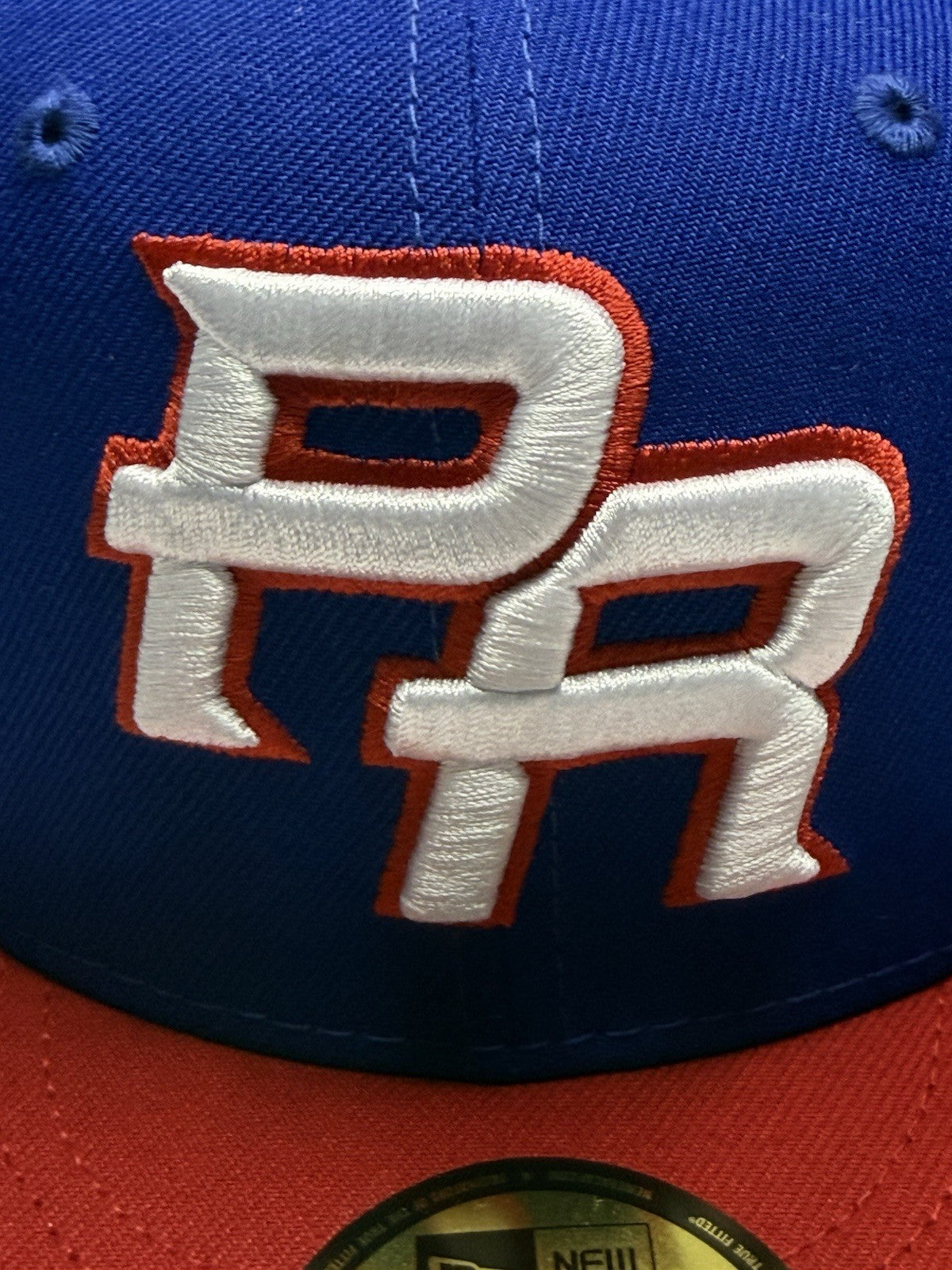 New Era 59FIFTY Puerto Rico WBC 2026 Fitted Hat – Royal/Red - Size 7 3/8