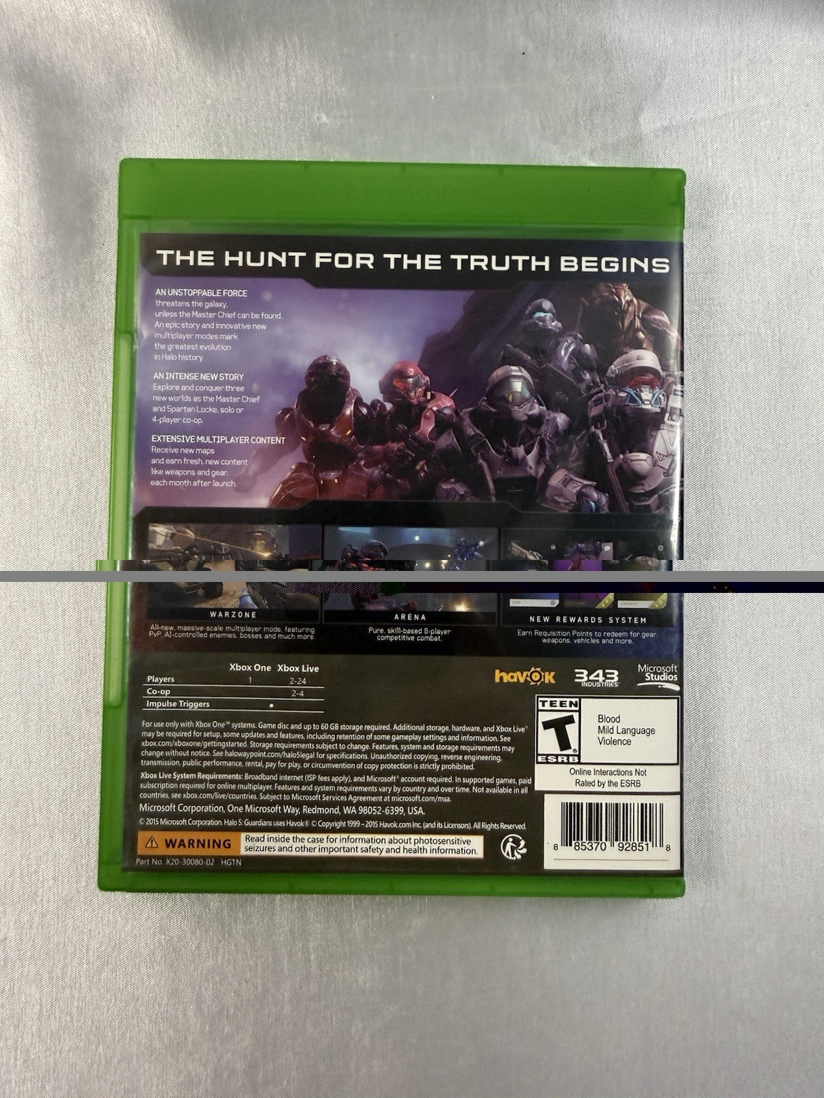 Halo 5: Guardians (Xbox One, Complete in Box) – Used