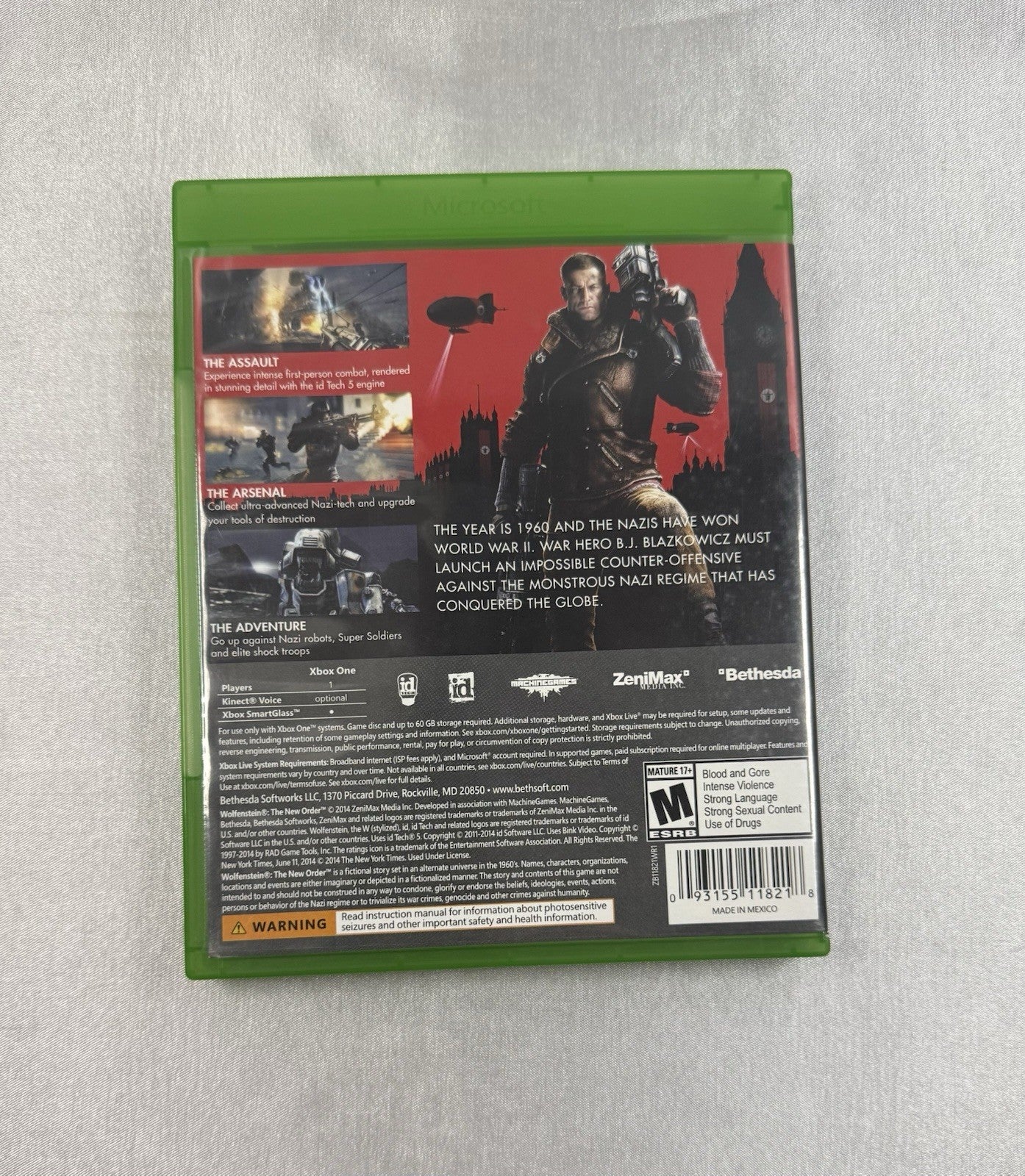 Wolfenstein: The New Order (Xbox One) | CIB | Tested & Working | Complete-In-Box